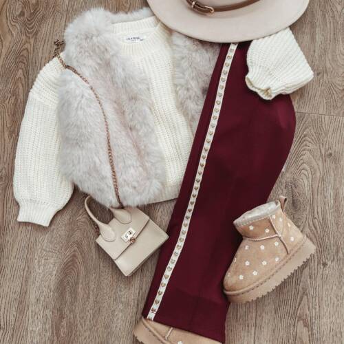 outfit jogger bordeaux