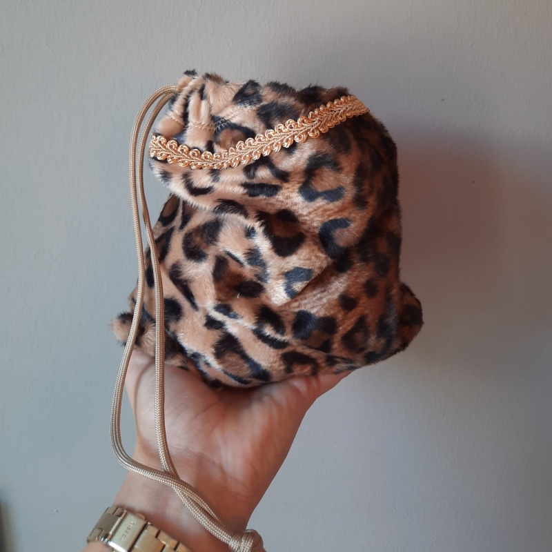 pepernotenzakje leopard velours