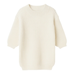 Knit sweaterdress ecru meisje gebreide jurk kinderkleding