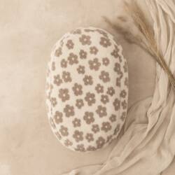 Relaxhoes teddy bloemen, zachte wasbare hoes voor voedingskussen 170–190 cm