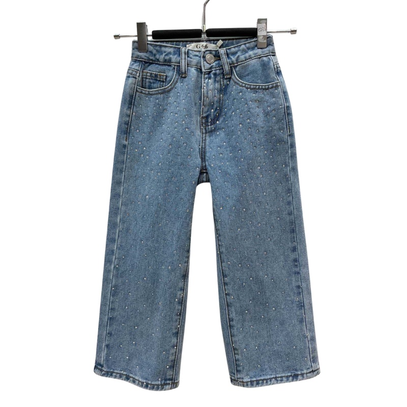 blauwe meisjes jeans met strass steentjes – trendy denim broek voor meiden blauwe meisjes jeans met strass steentjes – trendy denim broek voor meiden