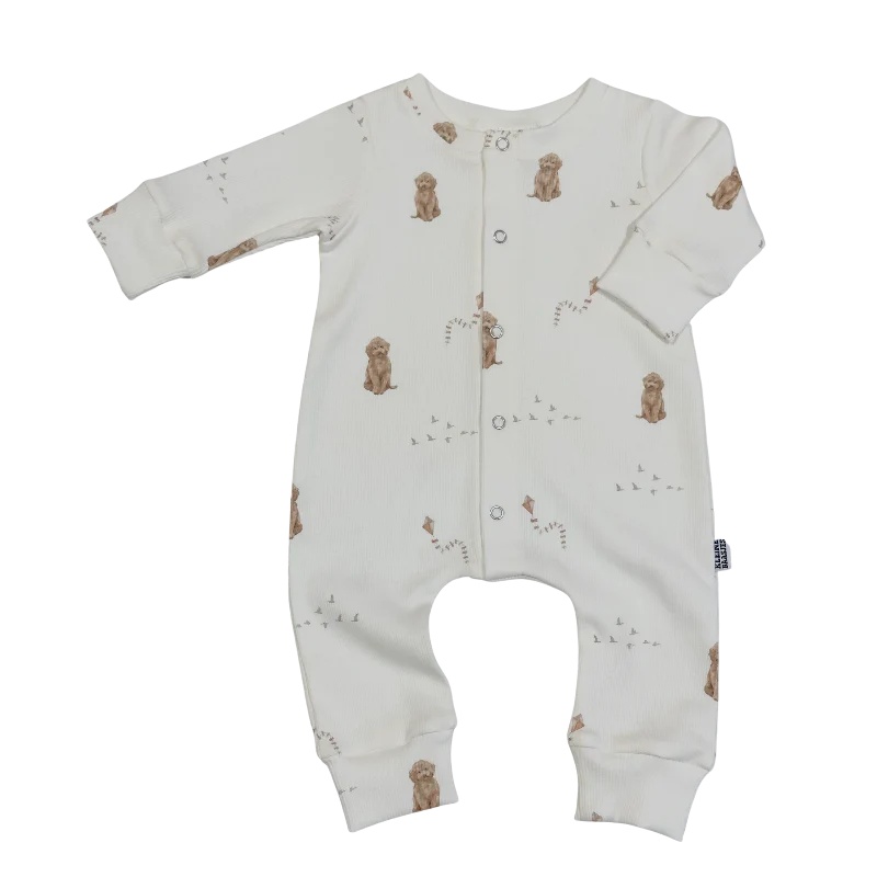 boxpakje rib labradoodle handgemaakt zacht katoen crème baby boxpakje rib labradoodle handgemaakt zacht katoen crème baby