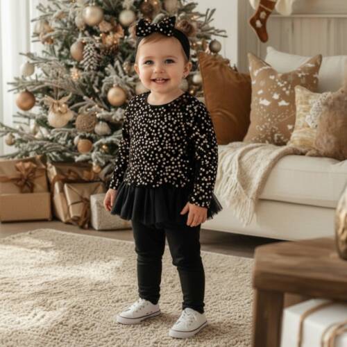 glitterset zwart meisje