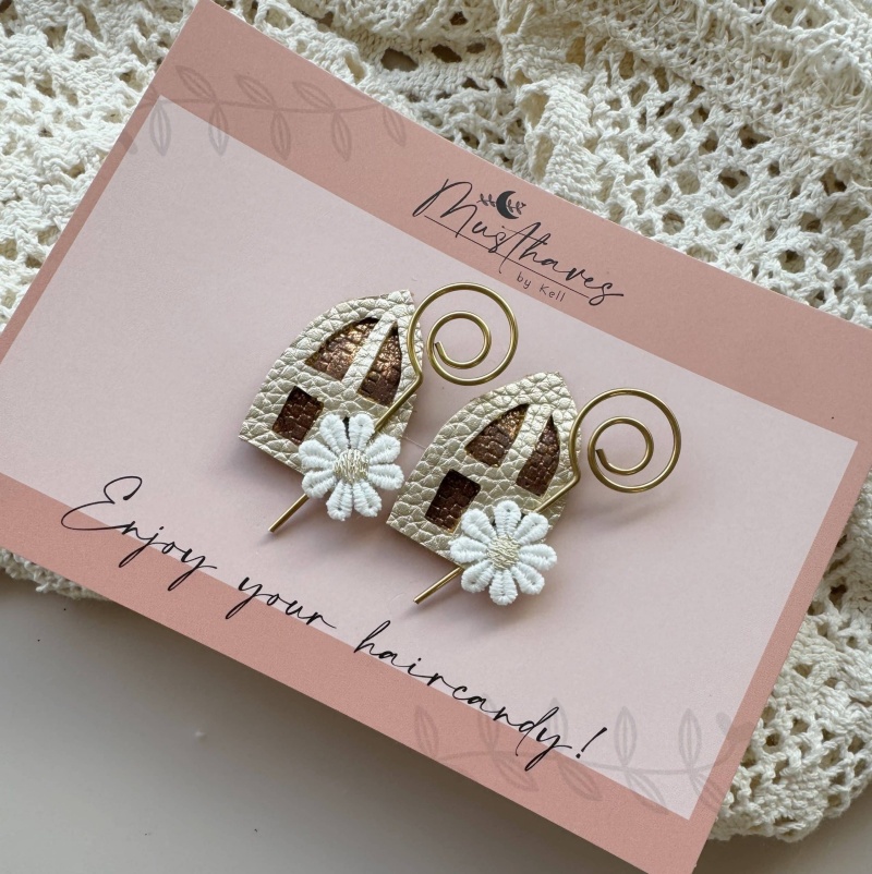 haarspeldje sinterklaas bruin goud haarspeldje sinterklaas bruin goud