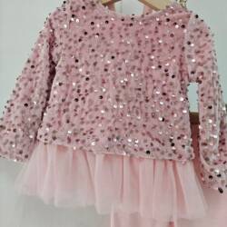 kerst set baby roze glitter kerst set baby roze glitter