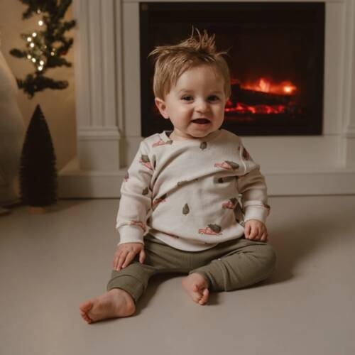 kersttrui auto baby jongen