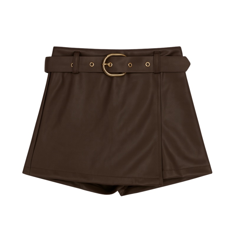 meisjes leatherlook broekrokje bruin maat 98104 tm 158164 meisjes leatherlook broekrokje bruin maat 98104 tm 158164