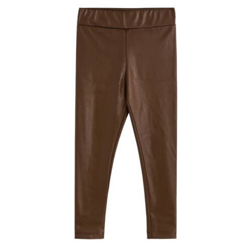 meisjes leatherlook legging bruin maat 98104 tm 158164