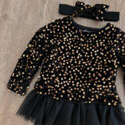 set kerst baby meisje zwart