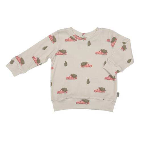 sweater christmas cars ribkatoen kersttrui kind kerstauto kerstboom