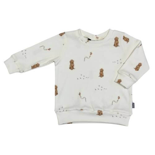 sweater rib labradoodle creme handgemaakt kinderkleding