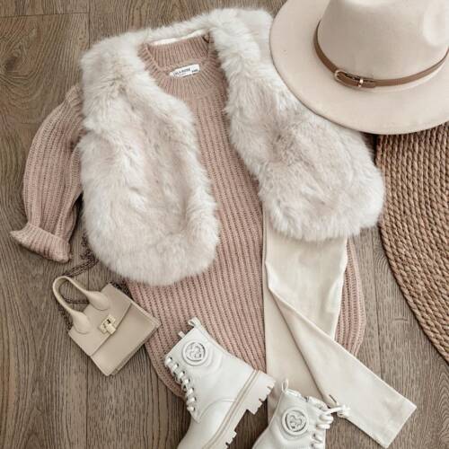 sweaterdress knit taupe