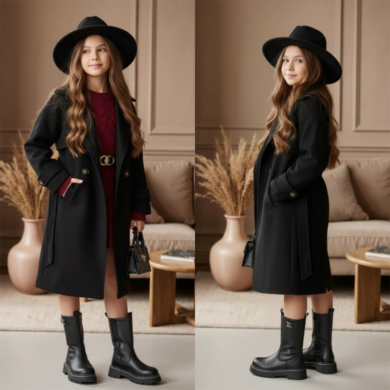 trenchcoat meisjes zwart