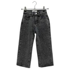 zwart grijze meisjes jeans met strass steentjes – trendy denim broek voor meiden zwart grijze meisjes jeans met strass steentjes – trendy denim broek voor meiden