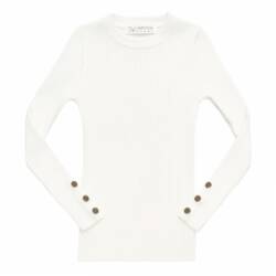 Basic rib longsleeve wit meisjes – katoen jersey met stretch kinderkleding Basic rib longsleeve wit meisjes – katoen jersey met stretch kinderkleding