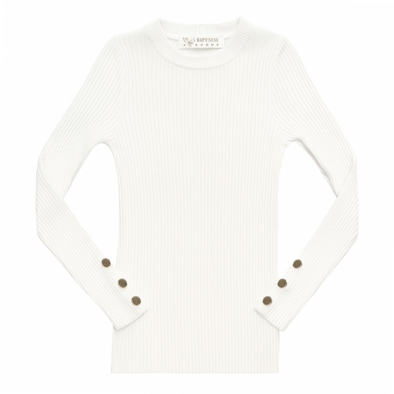 Basic rib longsleeve wit meisjes – katoen jersey met stretch kinderkleding Basic rib longsleeve wit meisjes – katoen jersey met stretch kinderkleding
