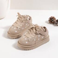 Beige sneakers meisjes – gevoerde schoenen met imitatiebont en bloemenprint 5 Beige sneakers meisjes – gevoerde schoenen met imitatiebont en bloemenprint (5)