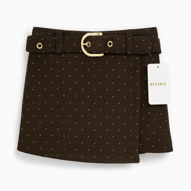 fleece skort bruin