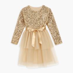 glitterjurk goud meisje