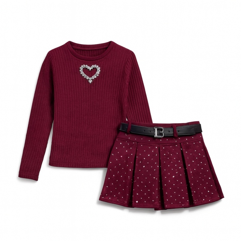 kerst set meisje bordeaux