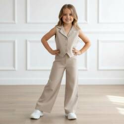 Meisjes 2 delige casual chic set camel 3 Meisjes 2 delige casual chic set camel (3)