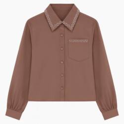 blouse meisje bruin hartjes blouse meisje bruin hartjes