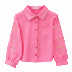 blouse meisjes roze hartjes blouse meisjes roze hartjes