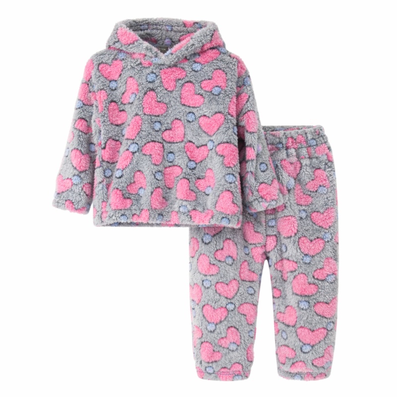 huispak teddy hartjes roze grijs