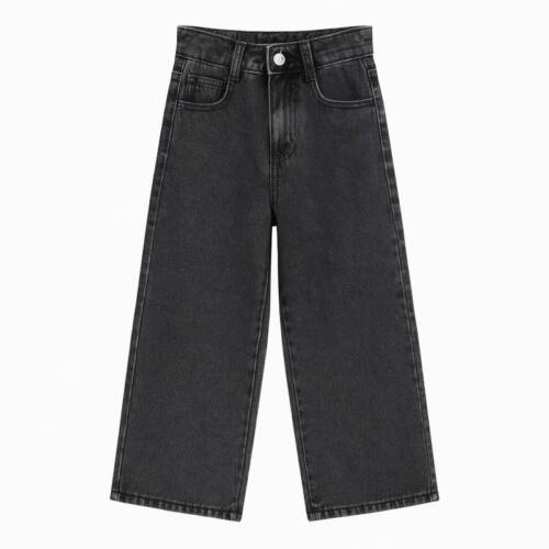 jeans widefit grijs zwart 2