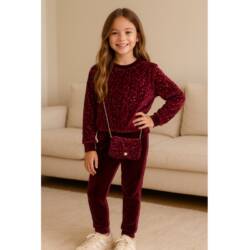 kerstkleding meisje glitters bordeaux kerstkleding meisje glitters bordeaux