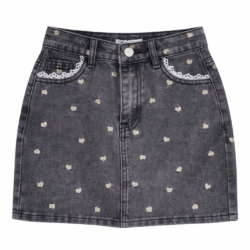 rok meisjes grijs hartjes