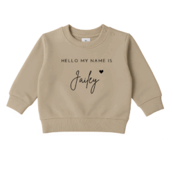 sweater hello my name is