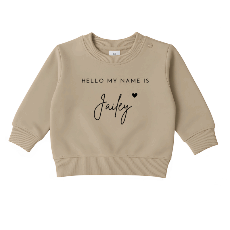 sweater hello my name is