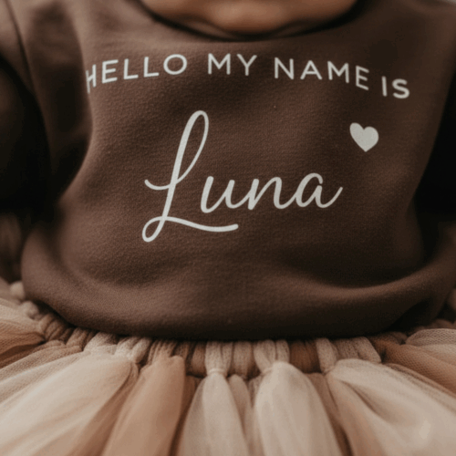 unisex sweater hello my name is bruin