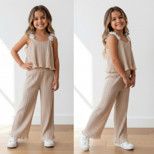 2 delige set meisje plissé