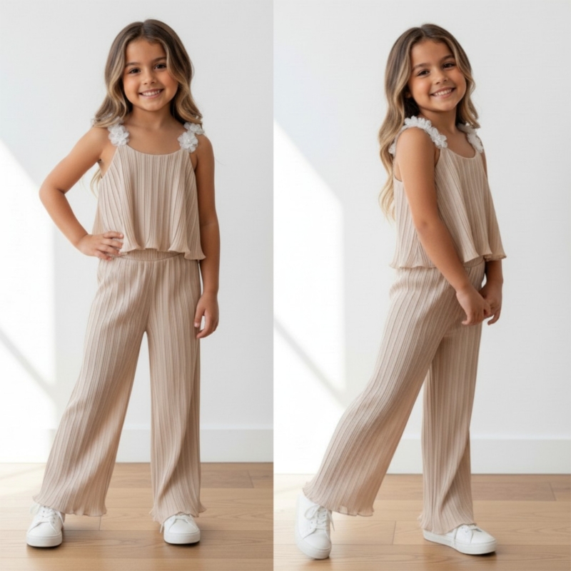 2 delige set meisje plissé