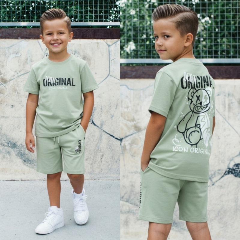 Icon Original jongens zomerset teddy street – Zeegroen