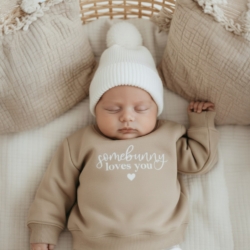 Schattige baby paastrui van 100% katoen met lieve paasprint.