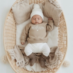 Schattige baby paastrui van 100% katoen met lieve paasprint. (2)