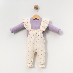 baby set meisje hartjes lila baby set meisje hartjes lila