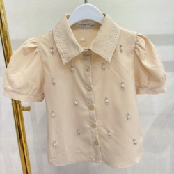 blouse beige strass blouse beige strass