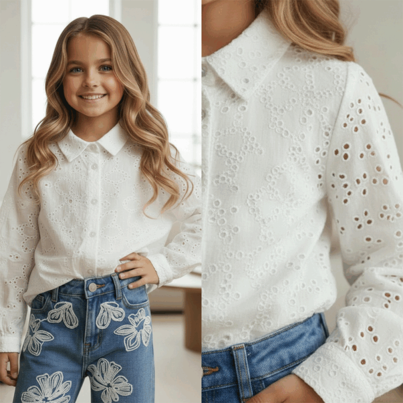 broderie blouse wit meisje (2) broderie blouse wit meisje (2)