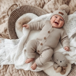 gebreid boxpakje beige gebreid boxpakje beige