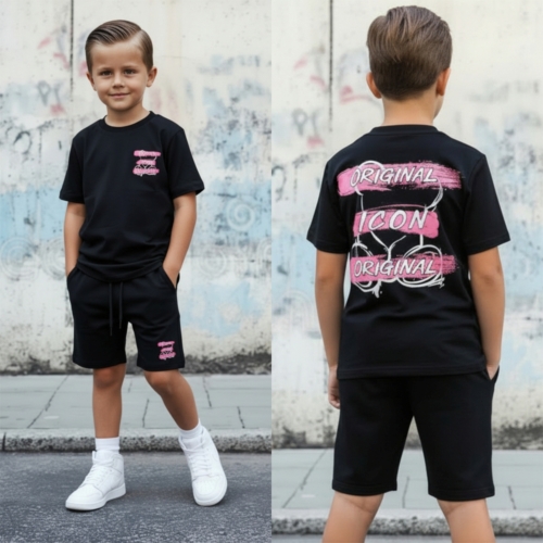 icon black & pink original set jongens zwart roze