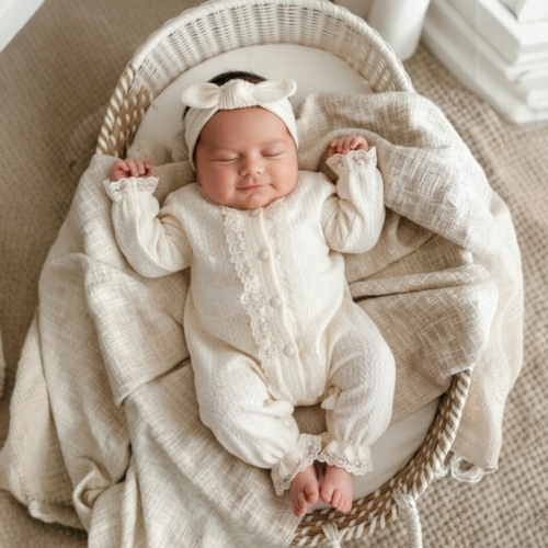 ivory lace baby set ivory lace baby set