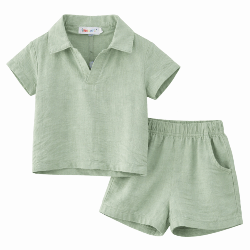 jongens zomer set oud groen (2)