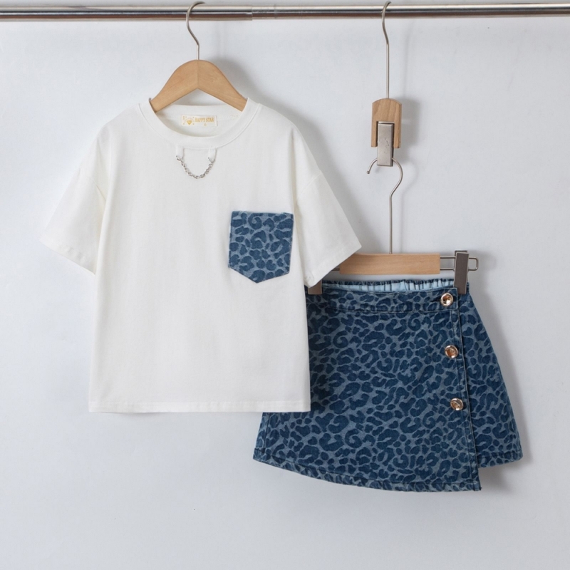 leopard set blauw denim leopard set blauw denim