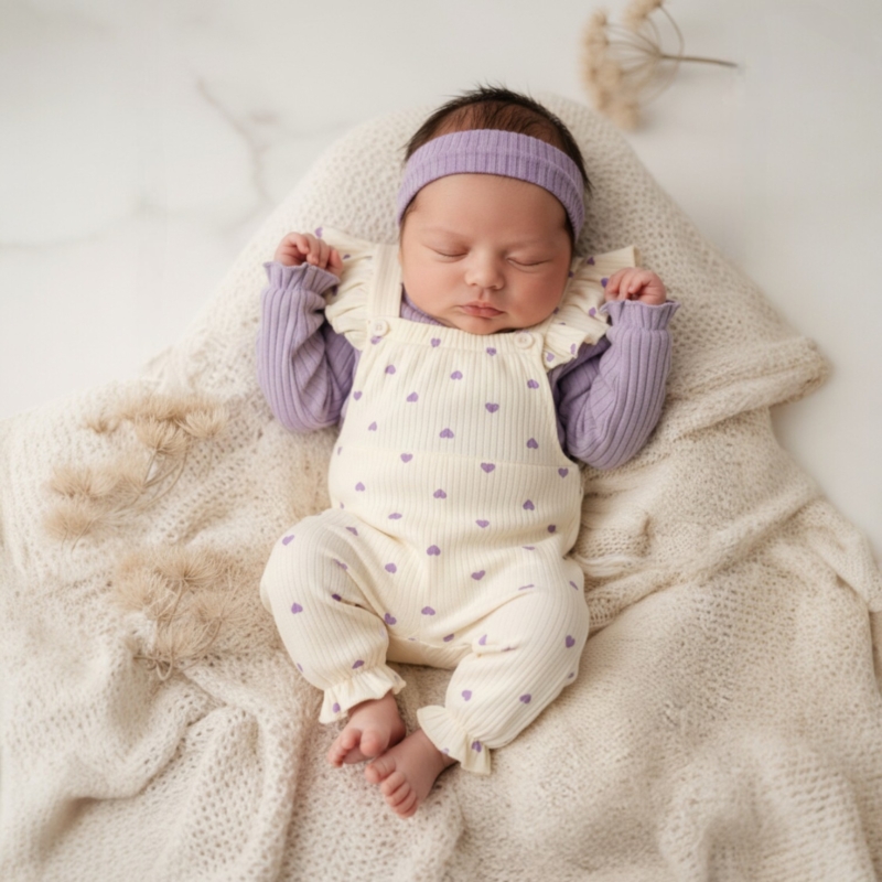 lila babyset meisje lila babyset meisje