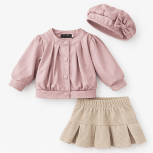 meisjes 3 delige set leatherlook 2 Meisjes Setjes