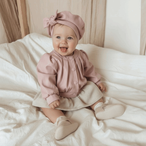 meisjes 3-delige set leatherlook roze